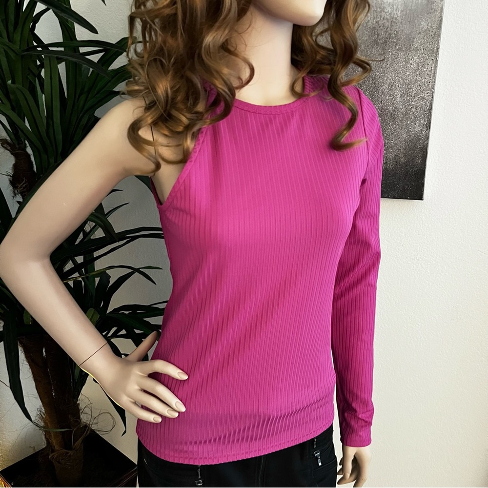 G by Guess Pink One Sleeve Party Top